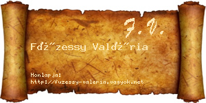 Füzessy Valéria névjegykártya