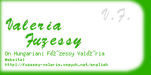 valeria fuzessy business card